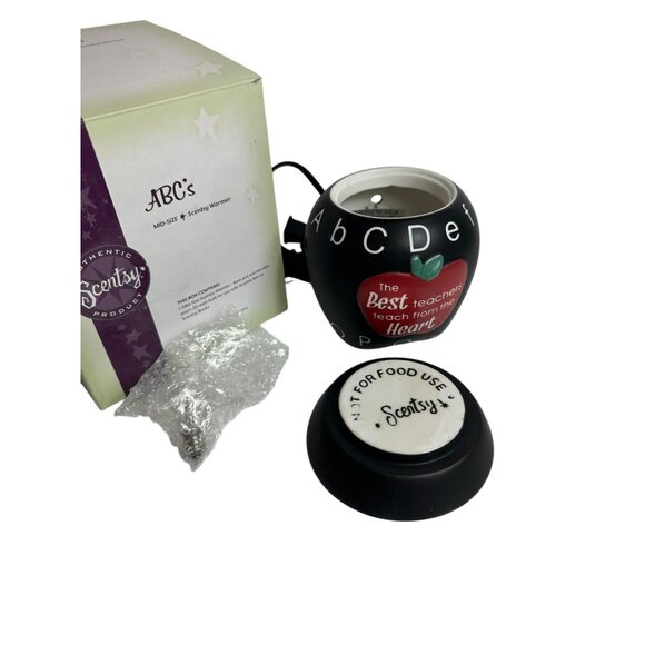 Scentsy Mid-Size Scentsy Warmer "The Best Teachers Teach From The Heart" ABC - Picture 4 of 10